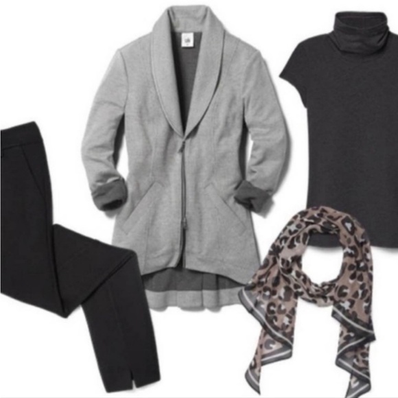 Cabi drop off zip back gray pinstripe jacket style #5300, sz Small, VGUC - Picture 3 of 8